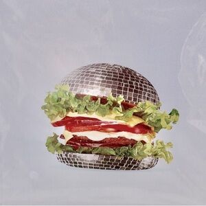 Meet You at The Disco Burger Canvas 8 x 8 Wall Art Small Spaces NEW Easy Hang
